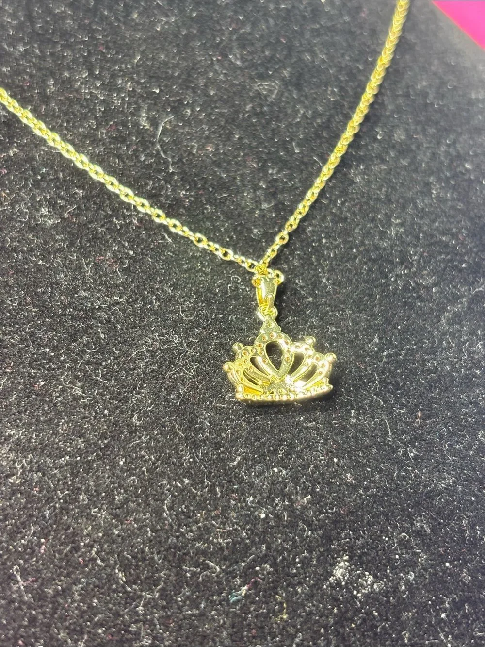 New Gold Crown Pendant Cubic Zirconia Necklace - Women Jewelry